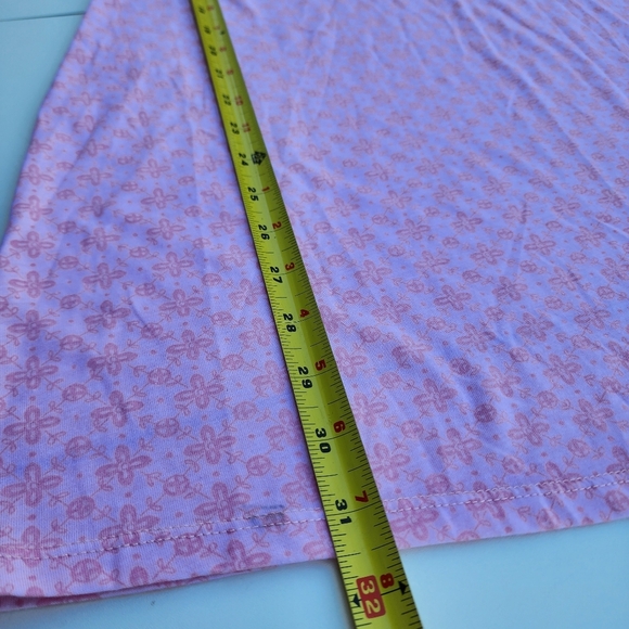 Pink K Women's Nightgown Sleep Shirt Floral Pattern Sleveles Size M - Picture 9 of 9